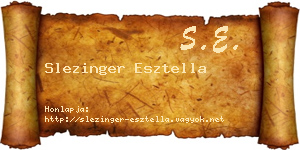 Slezinger Esztella névjegykártya